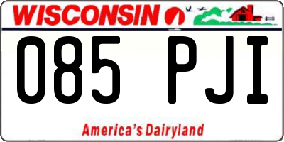 WI license plate 085PJI