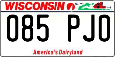 WI license plate 085PJO