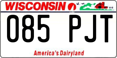 WI license plate 085PJT