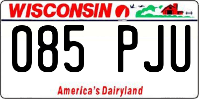 WI license plate 085PJU