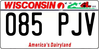 WI license plate 085PJV