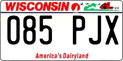 WI license plate 085PJX