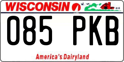 WI license plate 085PKB