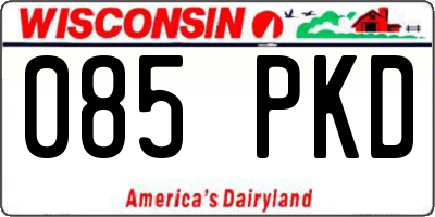 WI license plate 085PKD