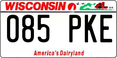 WI license plate 085PKE