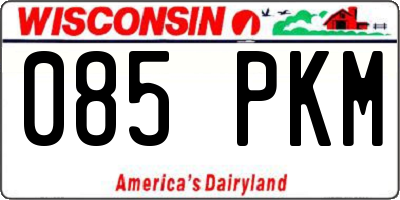 WI license plate 085PKM