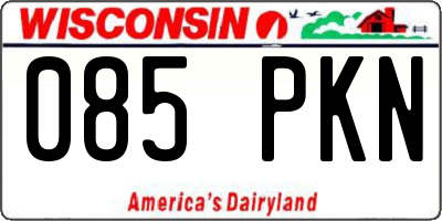 WI license plate 085PKN