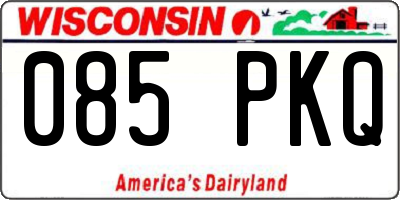 WI license plate 085PKQ
