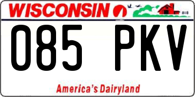 WI license plate 085PKV