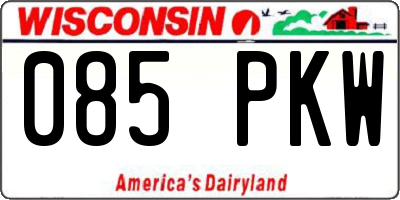 WI license plate 085PKW