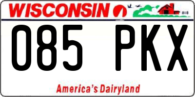WI license plate 085PKX