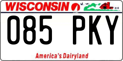 WI license plate 085PKY