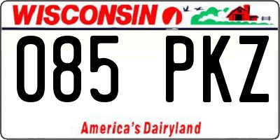 WI license plate 085PKZ