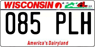 WI license plate 085PLH