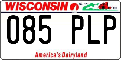WI license plate 085PLP