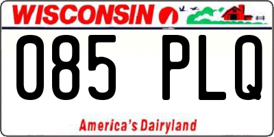 WI license plate 085PLQ