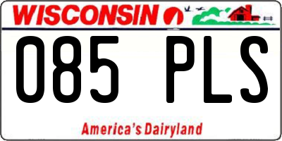 WI license plate 085PLS