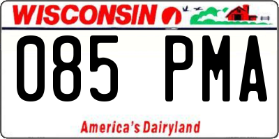 WI license plate 085PMA