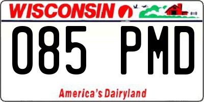 WI license plate 085PMD