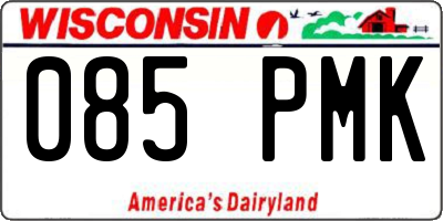 WI license plate 085PMK