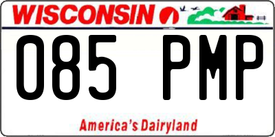 WI license plate 085PMP