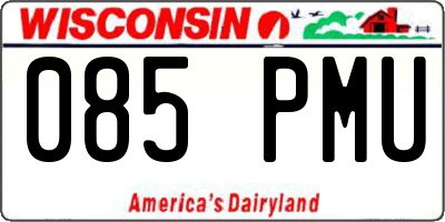WI license plate 085PMU