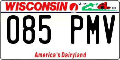 WI license plate 085PMV