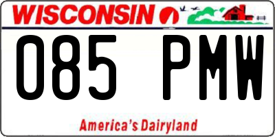 WI license plate 085PMW