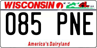 WI license plate 085PNE