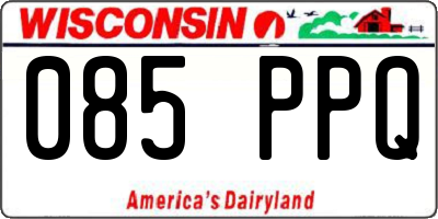 WI license plate 085PPQ