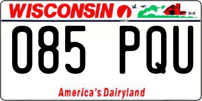 WI license plate 085PQU