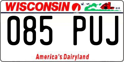 WI license plate 085PUJ