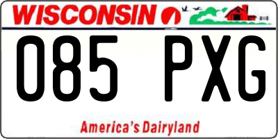WI license plate 085PXG