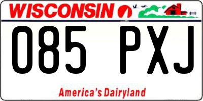 WI license plate 085PXJ