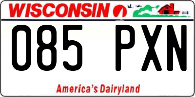 WI license plate 085PXN