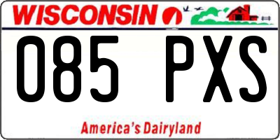 WI license plate 085PXS