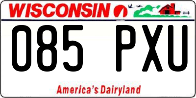 WI license plate 085PXU