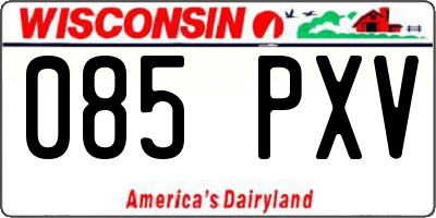 WI license plate 085PXV