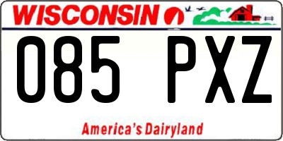 WI license plate 085PXZ