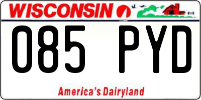 WI license plate 085PYD