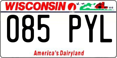 WI license plate 085PYL