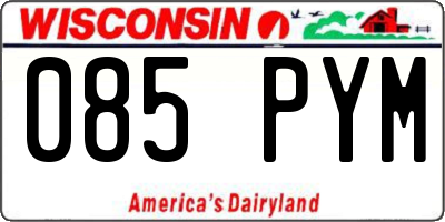 WI license plate 085PYM