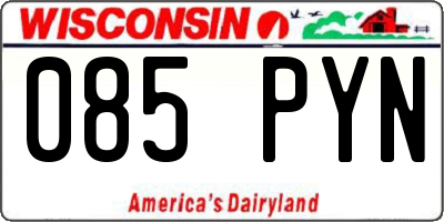 WI license plate 085PYN