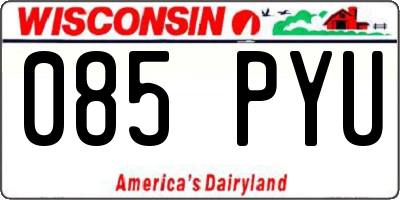 WI license plate 085PYU