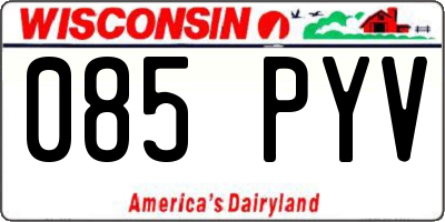 WI license plate 085PYV