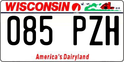 WI license plate 085PZH