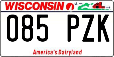 WI license plate 085PZK