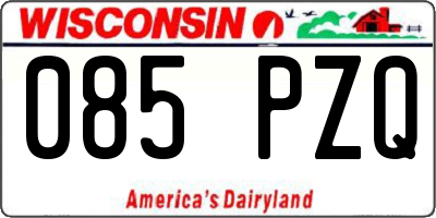 WI license plate 085PZQ
