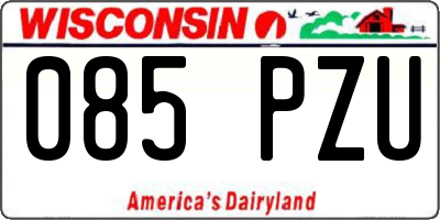 WI license plate 085PZU