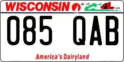 WI license plate 085QAB